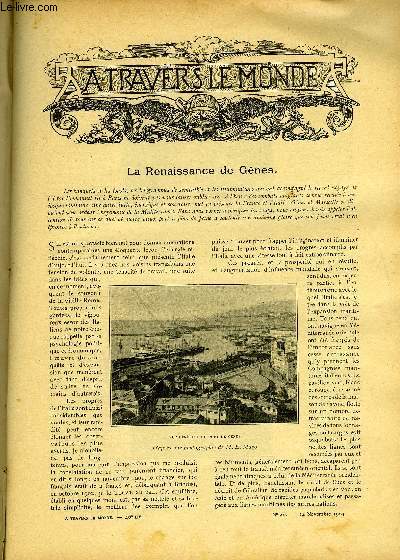 A TRAVERS LE MONDE N 46 - La renaissance de Genes, Peary veut retourner au Pole, Le chemin de fer lectrique du Mont Blanc, Les nouvelles coles et l'ducation nouvelle en France (fin)