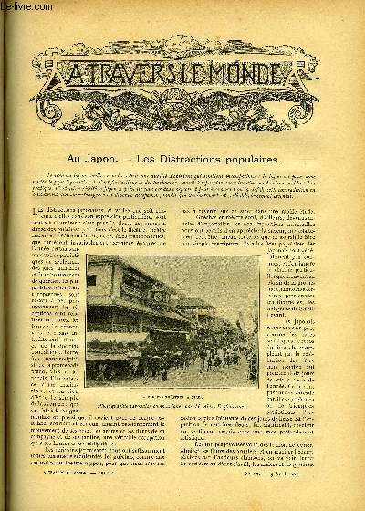 A TRAVERS LE MONDE N 15 - Au Japon - Les distractions populaires, Dcouverte d'une basilique souterraines et de Catacombes prs de Rome, L'arme Corenne, Une fumerie d'opium, La pntration du Japon en Chine