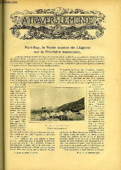 A TRAVERS LE MONDE N 37 - Port-Say, le poste avanc de l'Algrie sur la Frontire marocaine, Une visite aux Victoria falls sur le Zambze, Rsultats gographiques du Trait de Portsmouth, L'Italie moins connue