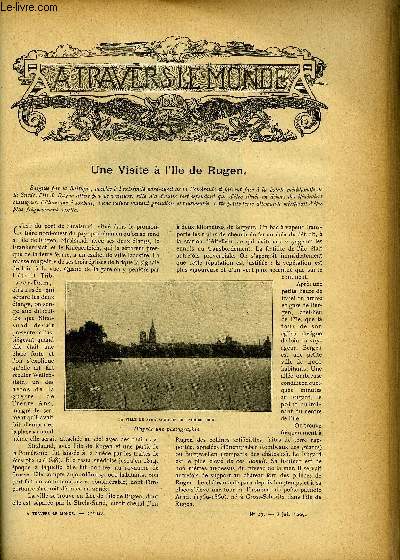 A TRAVERS LE MONDE N 23 - Une visite a l'Ile de Rugen, La question de l'Etat indpendant du Congo devant l'opinion belge et l'opinion anglaise, Le pays des Baringo, dans l'Afrique orientale Anglaise, Une religion nouvelle aux Etats-Unis