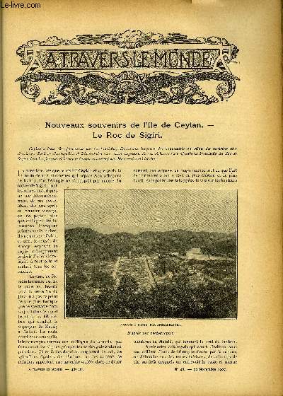 A TRAVERS LE MONDE N 48 - Nouveaux souvenirs de l'Ile de Ceylan - Le Roc de Sigiri, Les causes des innondations dans l'Hrault, L'veil economique du Groenland, La renaissance irlandaise et la ligue galique