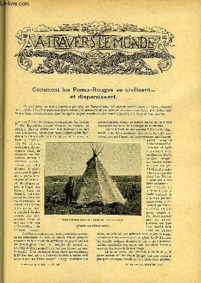 A TRAVERS LE MONDE N 52 - Comment les peaux-rouges se civilisent... et disparaissent, Le Canada va-t-il se dtacher de l'Angleterre, Un nouveau rseau de tlgraphie sans fil - De l'Espagne a l'Amerique du Sud, Warwick et sa Mop (fin)