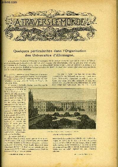 A TRAVERS LE MONDE N 11 - Quelques particularits dans l'organisation des universits d'allemagne, Va-t-on asscher le Zuyderze, Pourquoi ne mangeons-nous pas d'insectes ?, Pour conserver nos forets