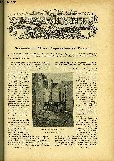 A TRAVERS LE MONDE N 38 - Souvenirs du Maroc - Impressions de Tanger, L'homme prhistorique de l'poque des dolmens tait voyageur et commercant, L'amnagement du lac d'Allos et du Verdon pour l'irragation de la Basse-Provence