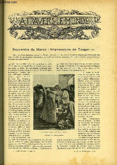 A TRAVERS LE MONDE N 39 - Souvenirs du Maroc : Impressions de Tanger (fin), Les funrailles de Mutsuhito, L'levage des lans aux Etats-Unis, A propos de la Catastrophe de la Clarence : les coups de poussiren, Le suicide du gnral Nogi