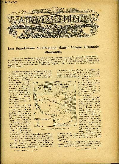 A TRAVERS LE MONDE N 37 - Les populations du Rouanda dans l'Afrique Orientale allemande, Le dsastre de l'expdition allemande au Spitzberg, La future capitale du Maroc sera-t-elle Fez ou Rabat?, Les Grecs de Cappadoce et de Cilice
