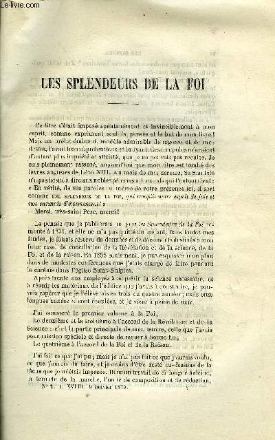 LES MONDES (COSMOS) N 2 - Les splendeurs de la foi, La musique de la couleur et du mouvement, Le clbre problme de Dalembert, Socit royale de Londres, Arostation - Etude sur les ascensions a grande hauteur ou moyen d'viter tous les accidents