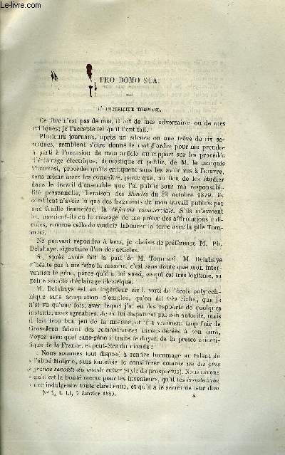 LES MONDES (COSMOS) N 2 - L'lectricit Tommasi, De la matire colorante des pastques et des tomates par Antoine et Jean de Negri, Les engrais chimiques, Le correspondant mathmatique - journal bimensuel, Raccordement circulaire entre deux tangentes