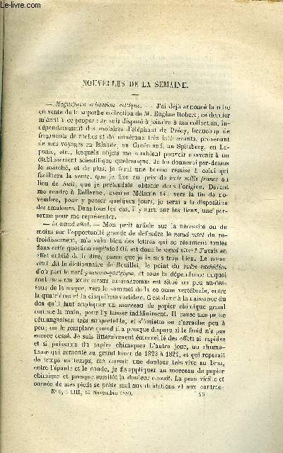 LES MONDES (COSMOS) N 9 - Magnifique collection celtique, Le noeud vital, Etudes critiques d'archologie prhistorique, Trait d'arithmtique, Sur le moyen pratique d'avoir l'heure vraie, Observations astronomiques a de grandes altitudes