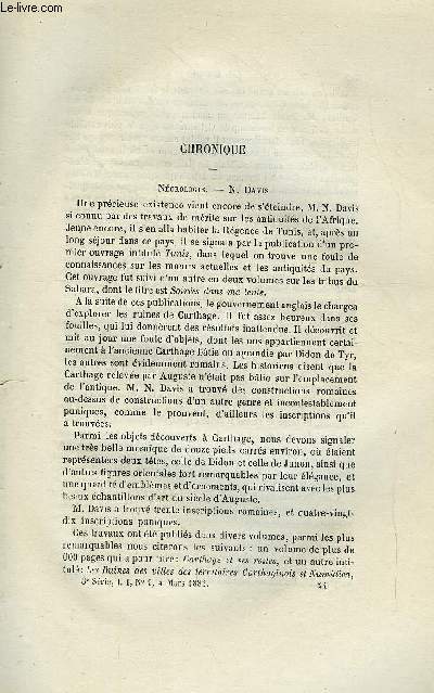 COSMOS - LES MONDES N 9 - Ncrologie - N. Davis, Nouvel essai contre le phylloxera, Sur la loi de dviation du pendule de Foucault, Henri Sainte-Claire deville et la dissociation, Les travaux de M. Brault