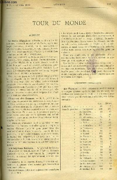 LE COSMOS - REVUE DES SCIENCES ET DE LEURS APPLICATIONS N 31 - Le muse d'hygine a Paris, L'internat des femmes, En Espagne, Socit d'apiculture et d'insectologie, L'acclimatation des belettes en Australie, Les ruches et les araignes, Turkestan