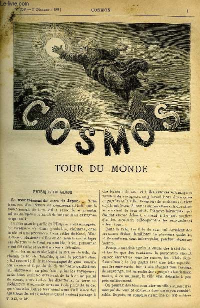 LE COSMOS - REVUE DES SCIENCES ET DE LEURS APPLICATIONS N 358 - Le tremblement de tere du Japon, Cyclone dans le golfe de Siam, Une espce sauvage du mais, Agriculture canadienne, Les pommes a cidre a la densit, Effet d'un canon de 110 tonnes, Etude
