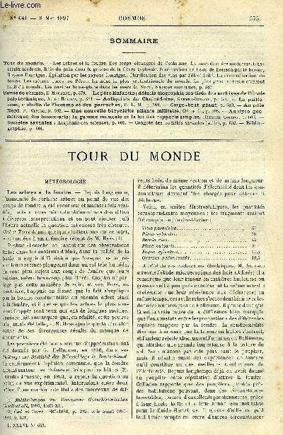 LE COSMOS - REVUE DES SCIENCES ET DE LEURS APPLICATIONS N 641 - Les arbres et la foudre, Des corps trangers de l'estomac, La mortalit des mdecins, L'assassin mdecin, Role du pain dans la gense de la fivre typhoide, Strilisation de l'eau de boisson