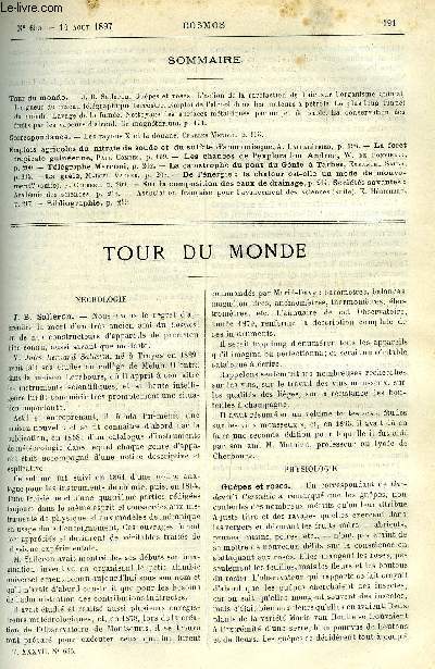 LE COSMOS - REVUE DES SCIENCES ET DE LEURS APPLICATIONS N 655 - J. B. Salleron, Gupes et roses, L'action de la rarfaction de l'air sur l'organisme animal. Longueur du rseau tlgraphique terrestre, Emploi de l'alcool dans les moteurs a ptrole