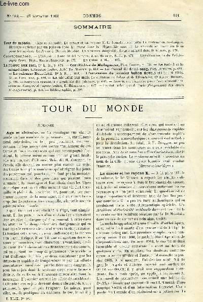 LE COSMOS - REVUE DES SCIENCES ET DE LEURS APPLICATIONS N 983 - Age et altitudes, Le cancer et les rayons X, Le bourdon-trompette, La destruction des taupes, Blessure curieuse par un poisson-pe, Le secret dans la tlgraphie sans fil, La scurit