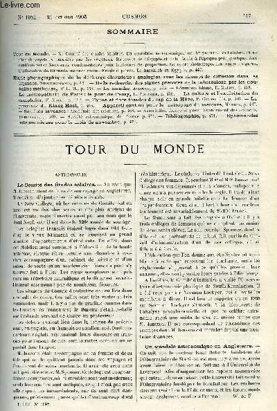 LE COSMOS - REVUE DES SCIENCES ET DE LEURS APPLICATIONS N 1082 - Le comit des tudes solaires, Un scandale astronomique en Angleterre, En calabre, Parasites de vgtaux parasits par des vgtaux, Rapports de l'gypte et de la Gaule a l'poque