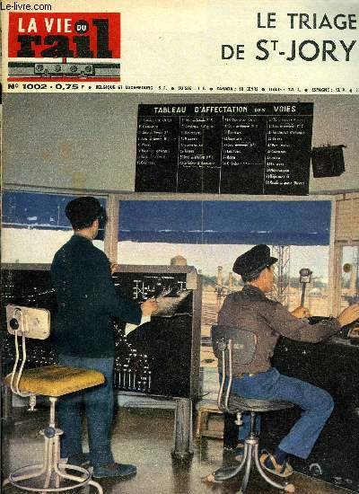 LA VIE DU RAIL N 1002 - Le triage de Toulouse-Saint-Jory, Colloque sur la formation du personnel des chemins de fer, Deux nouvelles lignes yougoslaves lectrifies, La ligne de la valle de la Wutach dite Kanonenbahn, Un pionnier de l'apprentissage