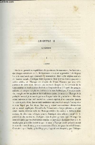 NOUVELLE GEOGRAPHIE UNIVERSELLE - LA TERRE ET LES HOMMES - I. L'EUROPE MERIDIONALE - Chapitre II : L'europe - Limites, Divisions naturelles et montagnes, Zone maritime, Le climat, Les races et les peuples