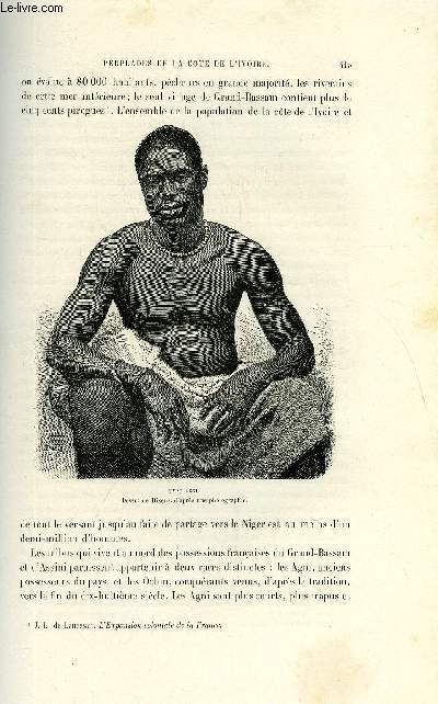 NOUVELLE GEOGRAPHIE UNIVERSELLE - LA TERRE ET LES HOMMES - XII. L'AFRIQUE OCCIDENTALE - Chapitre V : Cote de l'Ivoire, Grand-Bassam, Assini - Fosse du petit-Bassam, Lagune d'Ebri, Assini, Climat, Flore et faune, Peuplades de la cote de l'Ivoire, Kindjabo