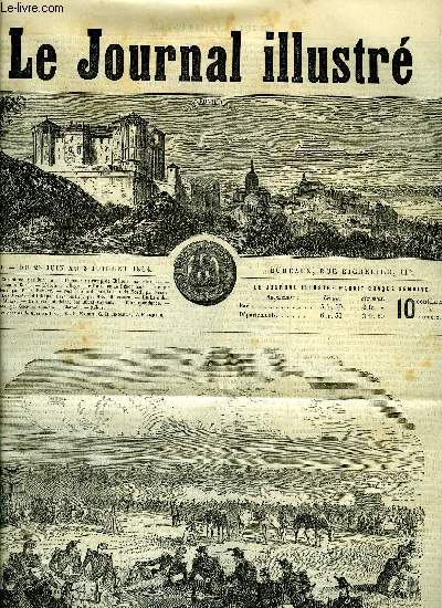 LE JOURNAL ILLUSTRE N 20 - Un djeuner au camp de Chalons - 22 juin 1864 par Fieresco, Saumur par Jacques Bonus, L'cole de village par Emile de la Bdollire, Ce que c'est qu'une fleur par Flix Hment, Pche de nuit dans la mer du Nord par Eugne