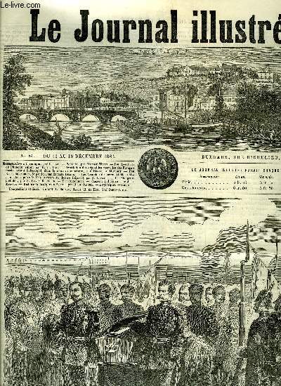 LE JOURNAL ILLUSTRE N 44 - Nos trennes par La Direction, Pontoise par Maurice Wolff, Les aventures de Pitanchu crites par tout le monde par H. de Hem, Translation dans le nouveau cimetire des dpouilles mortelles des franais morts devant Sbastopol