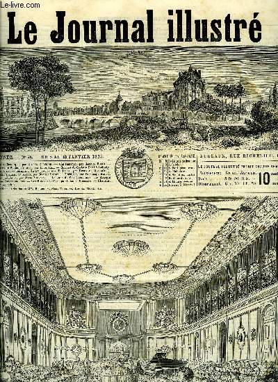 LE JOURNAL ILLUSTRE N 48 - Les aventures de Pitanchu crites par tout le monde par H. de Hem, Concert de Carlotta Patti dans la salle de Gwandhause a Leipzig par Isid. Lyon, Rception du 1er janvier dans la salle du trone au palais des Tuileries