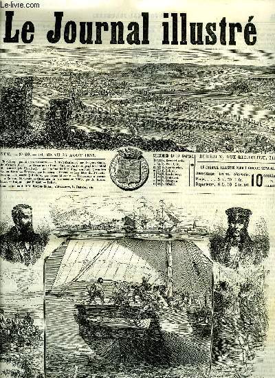 LE JOURNAL ILLUSTRE N 80 - Lons-le-saulnier par Jacques Bonus, Le drame du Foederis Arca par Emile de la Bdollire, L'abb Gdoyn par Babinet, Le sixime feuillet d'un souvenir par Xavier Eyma, Les ftes du 15 aout par Georges Stenne, Excursions