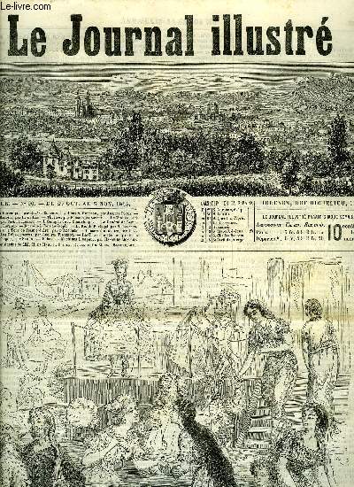 LE JOURNAL ILLUSTRE N 90 - Pont-a-Mousson par H. de Hem., Le vrai courage par Paul de Lascaux, L'ouragan de la Guadeloupe par H. de Hem., Le gnral de Lamoricire par A. Laynaud, Incendie a Constantinople par A. Laynaud, Le roi de Portugal