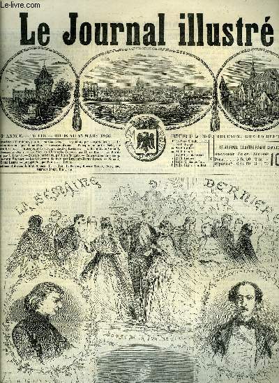 LE JOURNAL ILLUSTRE N 110 - Argentan par Jacque Bonus, La semaine dernire par H. de Hem, Pourquoi on quitte Paris par Arsne houssaye, Autre point de vue par Arsne Houssaye, Lettre a M. de Montaut par Alexandre Dumas, La mort de Christophe Colomb