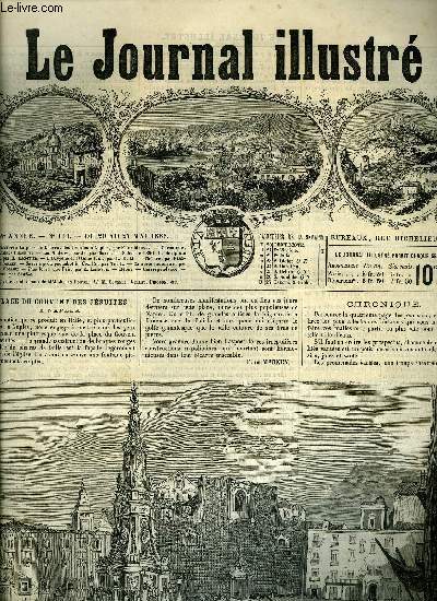 LE JOURNAL ILLUSTRE N 119 - La place du Couvent des Jsuites a Naples par F. de Marney, Les Audelys par Jacques Bonus, Salon de 1866, II. Sculpture (Fin) par H. Escoffier, L'oxygne et l'Ozone (fin) par L. D. M., Sauvetage du paquebot la Comte par Th. L