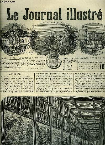 LE JOURNAL ILLUSTRE N 120 - L'aquarium du jardin d'acclimatation par Louis Maurice, Le Mans par Jacques Bonus, Salon de 1866, III. Peinture par H. Escoffier, Les eaux douces d'Asie par H. de Hem, Vente du poisson sur la plage par A. Laynaud