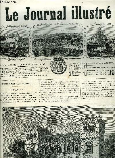 LE JOURNAL ILLUSTRE N 172 - Exposition universelle : Espagne par H, Mayenne par Jacques Bonus, Salon de 1867, Peinture V par H. Escoffier, Holy-Rood par H, Lamartine par Louis Ulbach, Danielle XIII par Etienne Enault, L'impratrice Josphine par Jal