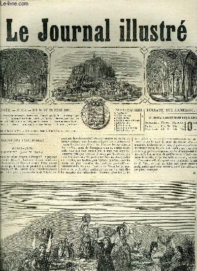 LE JOURNAL ILLUSTRE N 175 - Exposition universelle, Beaux arts : Pompi par M. H, Le Mont-Saint-Michel par Jacques Bonus, Salon de 1867, Sculpture VIII par H. Escoffier, Les pommes de Calville par Marie Aycard