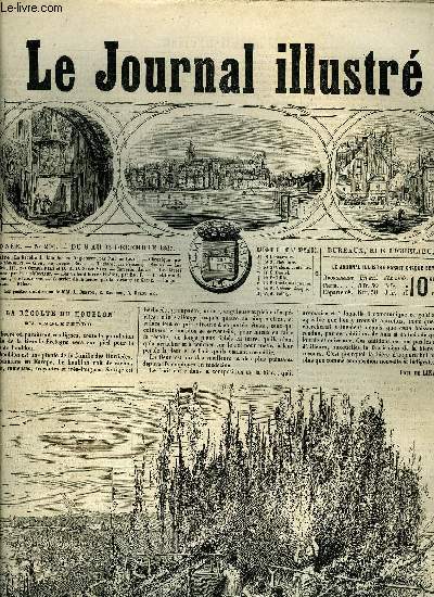 LE JOURNAL ILLUSTRE N 200 - La rcolte du houblon en Angleterre par Paul de Linais, Gien par Jacques Bonus, Les invisibles III par Octave Fr et D.A.D. saint Yves, Les livres d'trennes par H. de Montaut, Les villes d'hiver : Hyres par Em. P