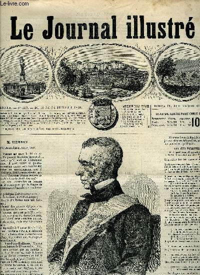 LE JOURNAL ILLUSTRE N 232 - M. Viennet par Timothe Trimm, Bargemon par Jacques Bonus, L'arrestation de la diligence par A.H, Les honntes gens, Mademoiselle de Champrosay X par Etienne Enault, Royat H.P, Le chemin de fer du mont Cenis par Lo de Bernard