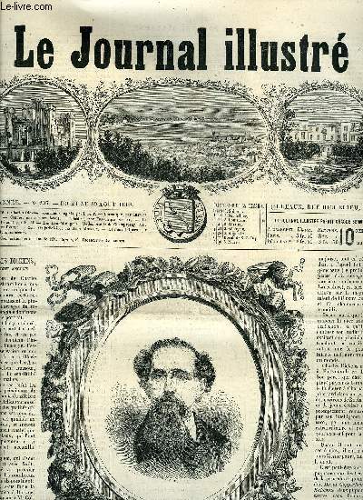 LE JOURNAL ILLUSTRE N 237 - Charles Dickens romancier anglais par I. de P, Cannes par Jacques Bonus, La revue du 14 aout par H.M, Les honntes gens : Mademoiselle de Champrosay XV par Etienne Enault, Le nouvel opra par M.V, Jeux innocents