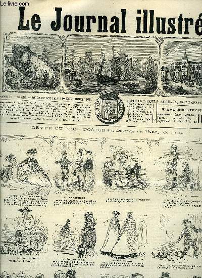 LE JOURNAL ILLUSTRE N 246 - Revue du mois d'octobre par H.M, Dieppe par Jacques Bonus, Les honntes gens : Mademoiselle de Champrosay XXIV par Etienne Enault, Crime et chatiment, Le chemin de fer du Prince imprial par Lo de Bernard, Le houblon