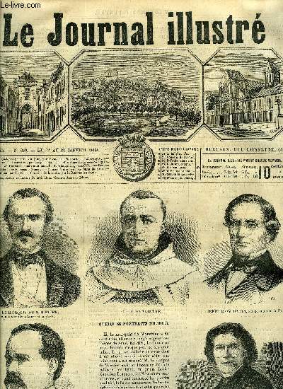 LE JOURNAL ILLUSTRE N 259 - Quelques portraits du jour par Henry de Montaut, Luzarches par Jacques Bonus, Ouverture de la session lgislative par M, Les honntes gens : Mademoiselle de Champrosay XXXVI par Etienne Enault, Exercices du canon par H.M.