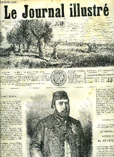 LE JOURNAL ILLUSTRE N 280 - Ismail-Pacha par A.M, Salon de 1869 par Henry de Montaut, Le parc des Buttes-Chaumont par Noly, Les nouveaux costumes de la garde mobile par Alexandre Boullier, Questionnaire par Lux, Les trangers a Paris par Cham