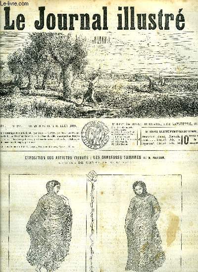 LE JOURNAL ILLUSTRE N 281 - Salon de 1869 par Henry de Montaut, La pose du cable transatlantique franais a Brest par Noly, Causerie judiciaire par Jules Moinaux, La saison des eaux en Allemagne par Cham