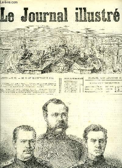 LE JOURNAL ILLUSTRE N 37 - Chronique par Georges Dubois, Thatres par Francisque Sarcey, Moscou, La folle du Conquet par Pierre Zaccone, Causerie judiciaire par Jules Moinaux, Le coq de bruyre