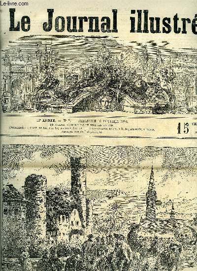 LE JOURNAL ILLUSTRE N 7 - Les conscrits de la pierre de la motte a Belfort par A. Buchon, Grandeur et dcadence, minon minette par Francisque Sarcey, La chanson franaise par H.S., Logogriphe indit