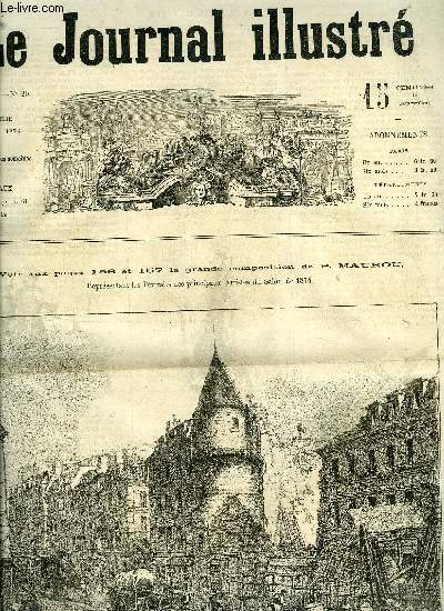 LE JOURNAL ILLUSTRE N 20 - La tour des moines de l'abbaye Saint Martin, Nos artistes au salon par E. Drumont, Beaux arts et thatres