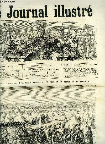 LE JOURNAL ILLUSTRE N 34 - Campement des troupes dans la plaine de Gravelle, vue prise en avant de la Redoute - dessin de Duck, Le gilet de flanelle rose IV par Lopold Nibelle, Les expriences de sauvetage, L'ile Sainte Marguerite, Les Hautes Pyrnes