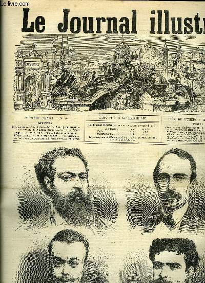LE JOURNAL ILLUSTRE N 48 - Le crime de Londres et l'assassinat de Rome par H. Meyer, La restauration de la Cathdrale de Saint Denis par Hubert Clerget, La perte de l'aviso le Souffleur par H. Meyer, L'hotel Carnavalet par Georges Guiaud