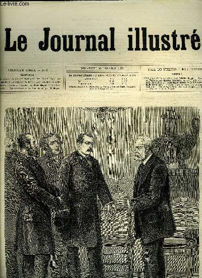 LE JOURNAL ILLUSTRE N 5 - Le prsident du Conseil municipal chez Victor Hugo par H. Meyer, Le supplice du pal en Asie Mineure, Capture d'une bande de brigands par Henri Meyer, Le phyloxera, Nos illustrations du Ventriloque par H. Meyer