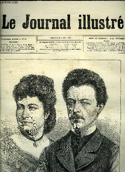 LE JOURNAL ILLUSTRE N 19 - T'Kint de Roodenbeke et Marie Collart par H. Meyer, L'incendie du thatre des arts a Rouen par H. Meyer, L'appel de l'arme territoriale a Courbevoie par Ferdinandus