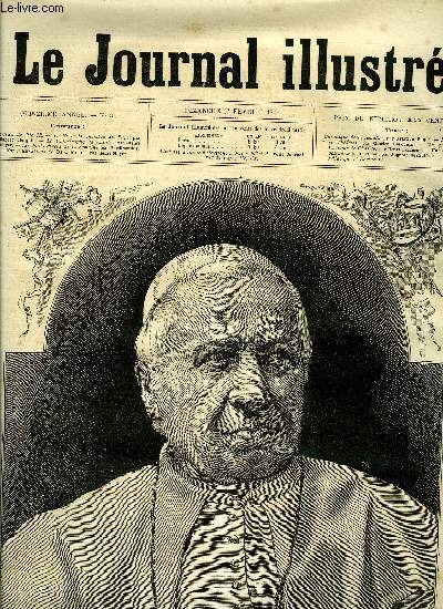 LE JOURNAL ILLUSTRE N 8 - Portrait de Pie IX, Le lit et la chambre du Pape par Hubert Clerget, La catastrophe de Calais par Henri Meyer, Les faits divers de la Semaine par Ferdinandus, La soeur de Charit par Henri Demesse, Une confession posthume