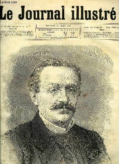 LE JOURNAL ILLUSTRE N 12 - Gravures : M. Dietz-Monnin par Henri Meyer, Extrieur et intrieur de l'exposition de la Ville de Paris par Hubert Clerget, Les tudiants espagnols par Ferdinandus, Les menuisiers chinois par Totain, Une course d'Amazones