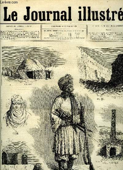 LE JOURNAL ILLUSTRE N 41 - Gravures : Croquis sur l'Afghanistan par Henri Meyer, Intrieur du Pavillon de la ville de Paris par Hubert Clerget, Le pavillon Espagnol par Jules Desprs, Le monument de Bougival par Jules Desprs